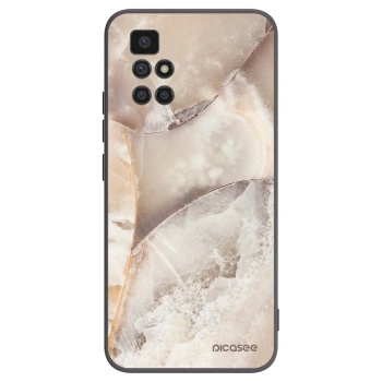 Picasee Μαύρη θήκη σιλικόνης για Xiaomi Redmi 10 - Cream marble