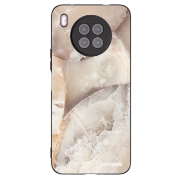 Picasee Μαύρη θήκη σιλικόνης για Huawei Nova 8i - Cream marble