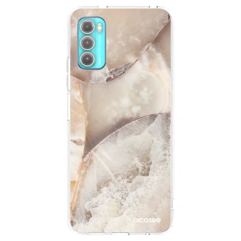 Picasee διαφανής θήκη σιλικόνης Motorola Moto G60 - Cream marble