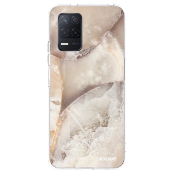 Picasee διαφανής θήκη σιλικόνης Realme 8 5G - Cream marble