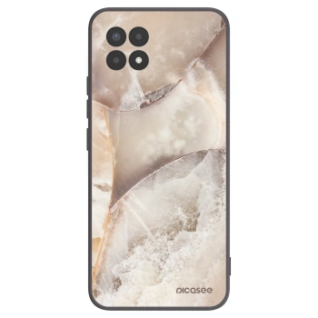 Picasee Μαύρη θήκη σιλικόνης για Realme 8i - Cream marble