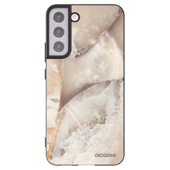 Picasee Μαύρη θήκη σιλικόνης για Samsung Galaxy S22+ 5G - Cream marble