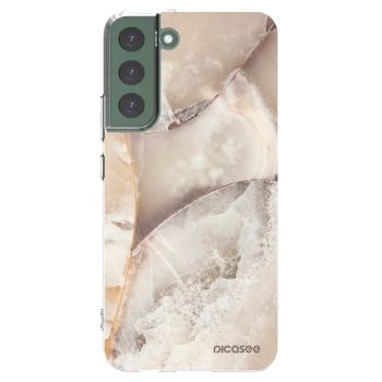 Picasee διαφανής θήκη σιλικόνης Samsung Galaxy S22+ 5G - Cream marble