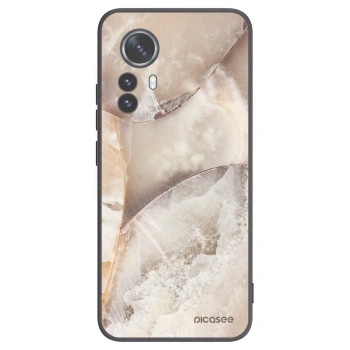 Picasee Μαύρη θήκη σιλικόνης για Xiaomi 12 Pro - Cream marble