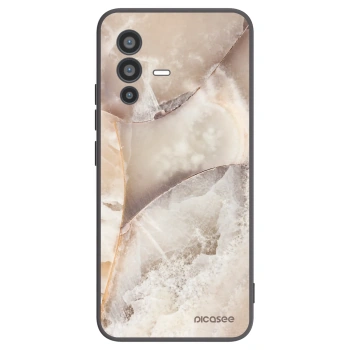 Picasee Μαύρη θήκη σιλικόνης για Vivo V23 5G - Cream marble