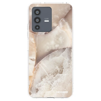 Picasee διαφανής θήκη σιλικόνης Vivo V23 5G - Cream marble