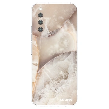 Picasee διαφανής θήκη σιλικόνης Sony Xperia 10 IV 5G - Cream marble