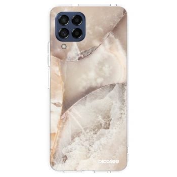 Picasee διαφανής θήκη σιλικόνης Samsung Galaxy M53 5G - Cream marble