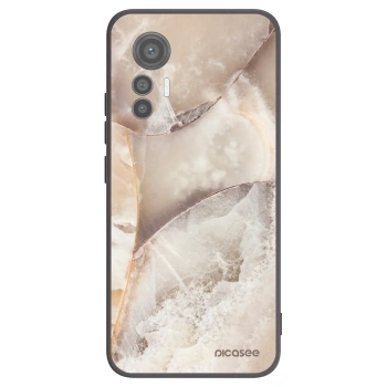 Picasee Μαύρη θήκη σιλικόνης για Xiaomi 12 Lite - Cream marble