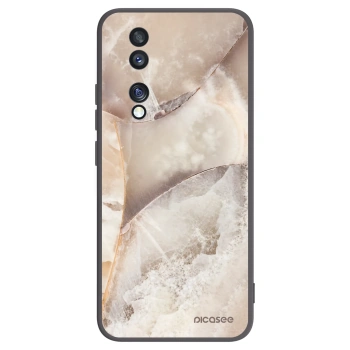 Picasee Μαύρη θήκη σιλικόνης για Honor 70 - Cream marble