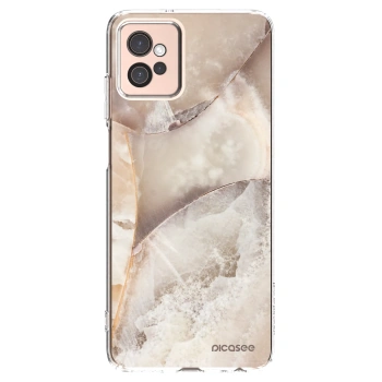 Picasee διαφανής θήκη σιλικόνης Motorola Moto G32 - Cream marble