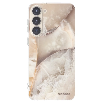 Picasee διαφανής θήκη σιλικόνης Samsung Galaxy S23+ 5G - Cream marble