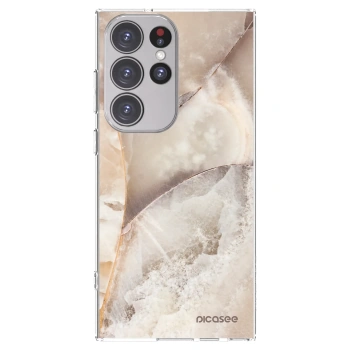 Picasee διαφανής θήκη σιλικόνης Samsung Galaxy S23 Ultra 5G - Cream marble