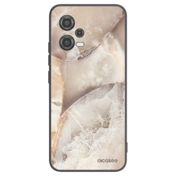 Picasee Μαύρη θήκη σιλικόνης για Xiaomi Poco X5 - Cream marble