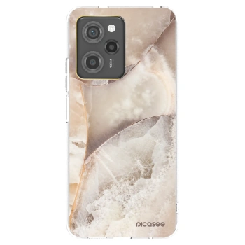 Picasee Μαύρη θήκη σιλικόνης για Xiaomi Poco X5 Pro - Cream marble