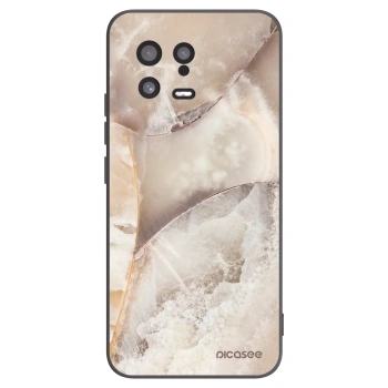 Picasee Μαύρη θήκη σιλικόνης για Xiaomi 13 - Cream marble