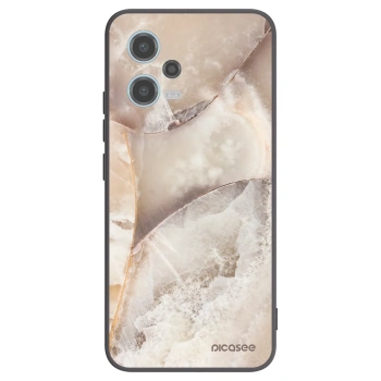 Picasee Μαύρη θήκη σιλικόνης για Xiaomi Redmi Note 12 5G - Cream marble