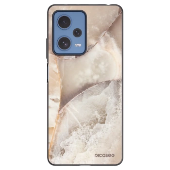 Picasee Μαύρη θήκη σιλικόνης για Xiaomi Redmi Note 12 Pro 5G - Cream marble