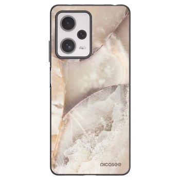 Picasee Μαύρη θήκη σιλικόνης για Xiaomi Redmi Note 12 Pro+ 5G - Cream marble