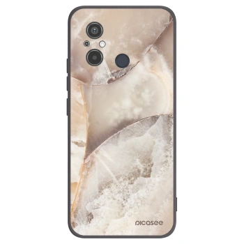 Picasee Μαύρη θήκη σιλικόνης για Xiaomi Redmi 12C - Cream marble