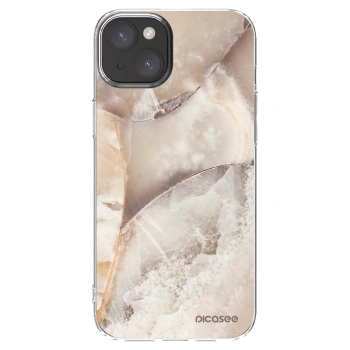 Picasee διαφανής θήκη σιλικόνης Apple iPhone 15 Plus - Cream marble