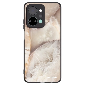Picasee Μαύρη θήκη σιλικόνης για Honor X7a - Cream marble