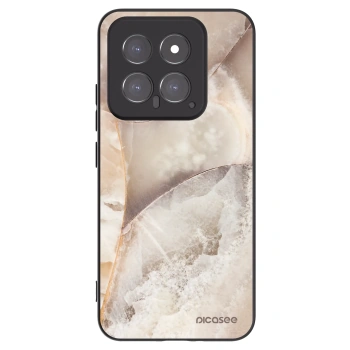 Picasee Μαύρη θήκη σιλικόνης για Xiaomi 14 - Cream marble
