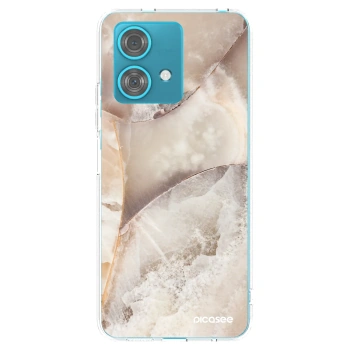 Picasee διαφανής θήκη σιλικόνης Motorola Edge 40 Neo - Cream marble