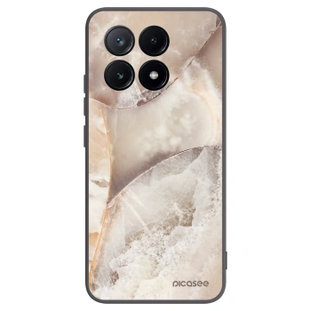 Picasee Μαύρη θήκη σιλικόνης για Xiaomi Poco X6 Pro - Cream marble