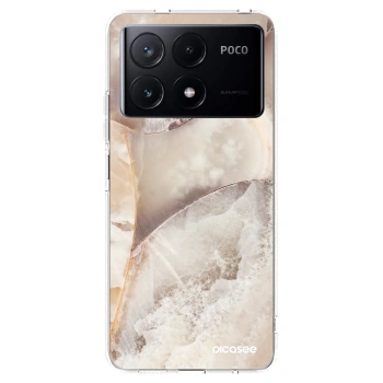 Picasee διαφανής θήκη σιλικόνης Xiaomi Poco X6 Pro - Cream marble