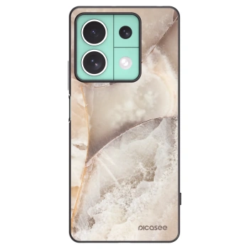Picasee Μαύρη θήκη σιλικόνης για Xiaomi Redmi Note 13 5G - Cream marble
