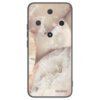 Picasee Μαύρη θήκη σιλικόνης για Honor Magic6 Lite 5G - Cream marble