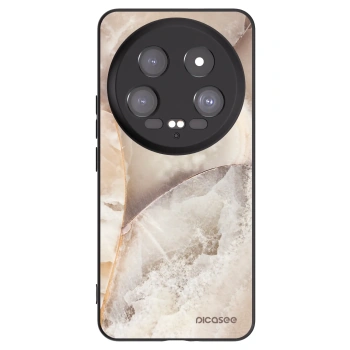 Picasee Μαύρη θήκη σιλικόνης για Xiaomi 14 Ultra - Cream marble