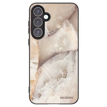 Picasee Μαύρη θήκη σιλικόνης για Samsung Galaxy A55 5G A556B - Cream marble