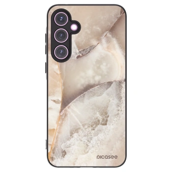 Picasee Μαύρη θήκη σιλικόνης για Samsung Galaxy A35 5G A356B - Cream marble