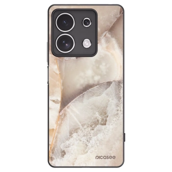 Picasee Μαύρη θήκη σιλικόνης για Xiaomi Redmi Note 13 4G - Cream marble