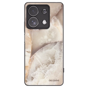 Picasee Μαύρη θήκη σιλικόνης για Xiaomi Redmi Note 13 Pro 4G - Cream marble