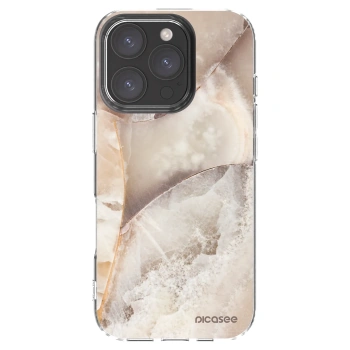 Picasee διαφανής θήκη σιλικόνης Apple iPhone 16 Pro - Cream marble