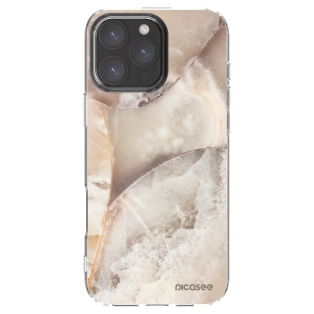 Picasee διαφανής θήκη σιλικόνης Apple iPhone 16 Pro Max - Cream marble