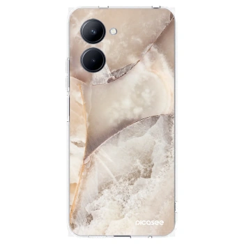 Picasee διαφανής θήκη σιλικόνης Realme C33 (2023) - Cream marble