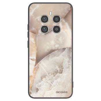 Picasee Μαύρη θήκη σιλικόνης για Realme 12 Pro 5G - Cream marble