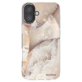 Picasee διαφανής θήκη σιλικόνης Apple iPhone 16 Plus - Cream marble