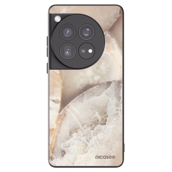 Picasee Μαύρη θήκη σιλικόνης για OnePlus 12 5G - Cream marble