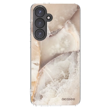 Picasee διαφανής θήκη σιλικόνης Samsung Galaxy S24 FE S721B - Cream marble