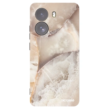 Picasee Μαύρη θήκη σιλικόνης για Xiaomi Poco X7 - Cream marble