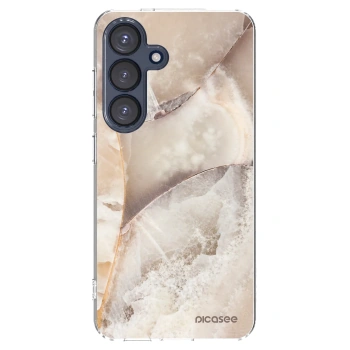 Picasee διαφανής θήκη σιλικόνης Samsung Galaxy S25 5G - Cream marble
