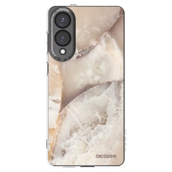Picasee διαφανής θήκη σιλικόνης Samsung Galaxy S25 Edge 5G - Cream marble