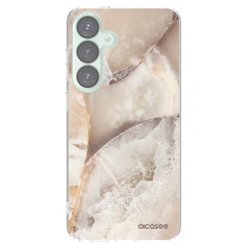 Picasee διαφανής θήκη σιλικόνης Samsung Galaxy S25+ 5G - Cream marble