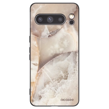 Picasee Μαύρη θήκη σιλικόνης για Google Pixel 8 Pro - Cream marble