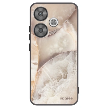 Picasee Μαύρη θήκη σιλικόνης για Xiaomi Poco F6 - Cream marble